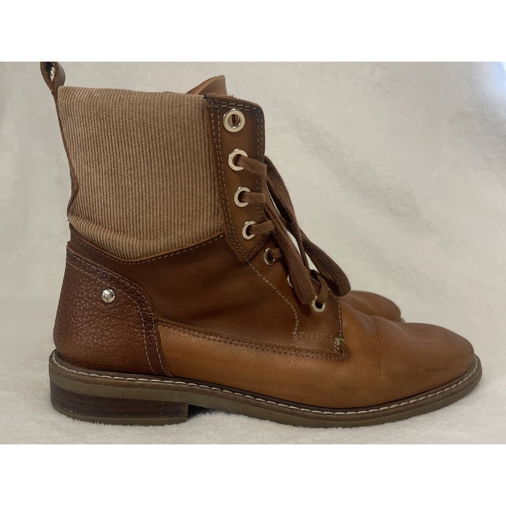 Pikolinos Brown Ankle  Zip Leather Boots Size 37 Euro 7 US Excellent